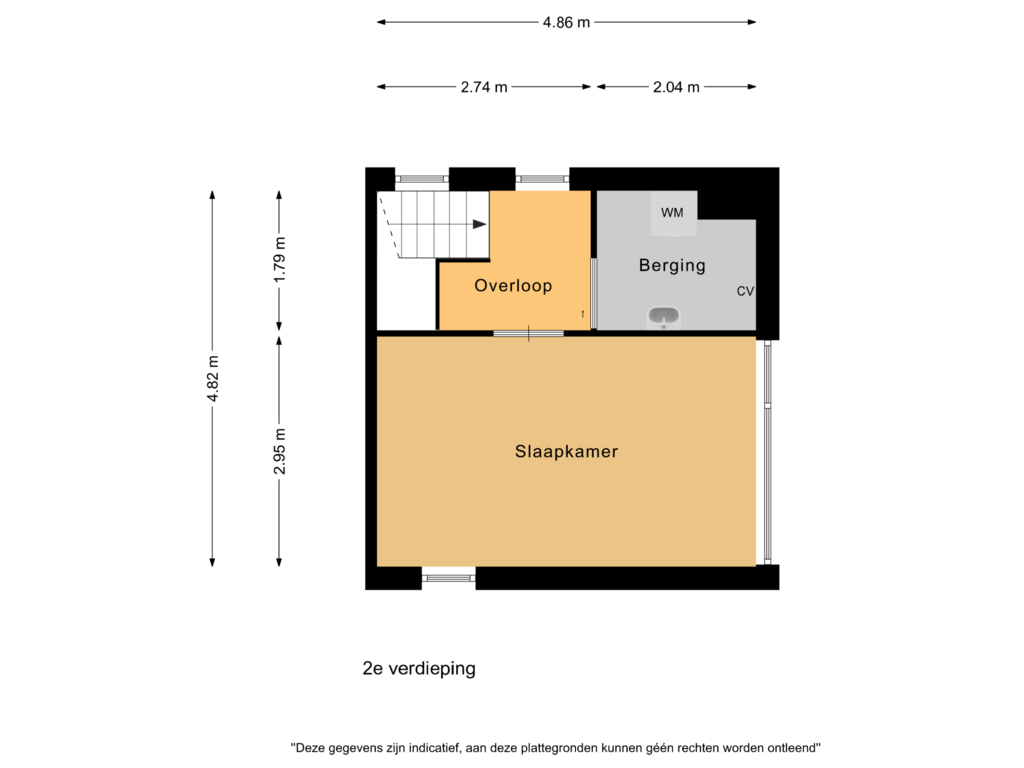 Bekijk plattegrond van 2e verdieping van Radarstraat 193