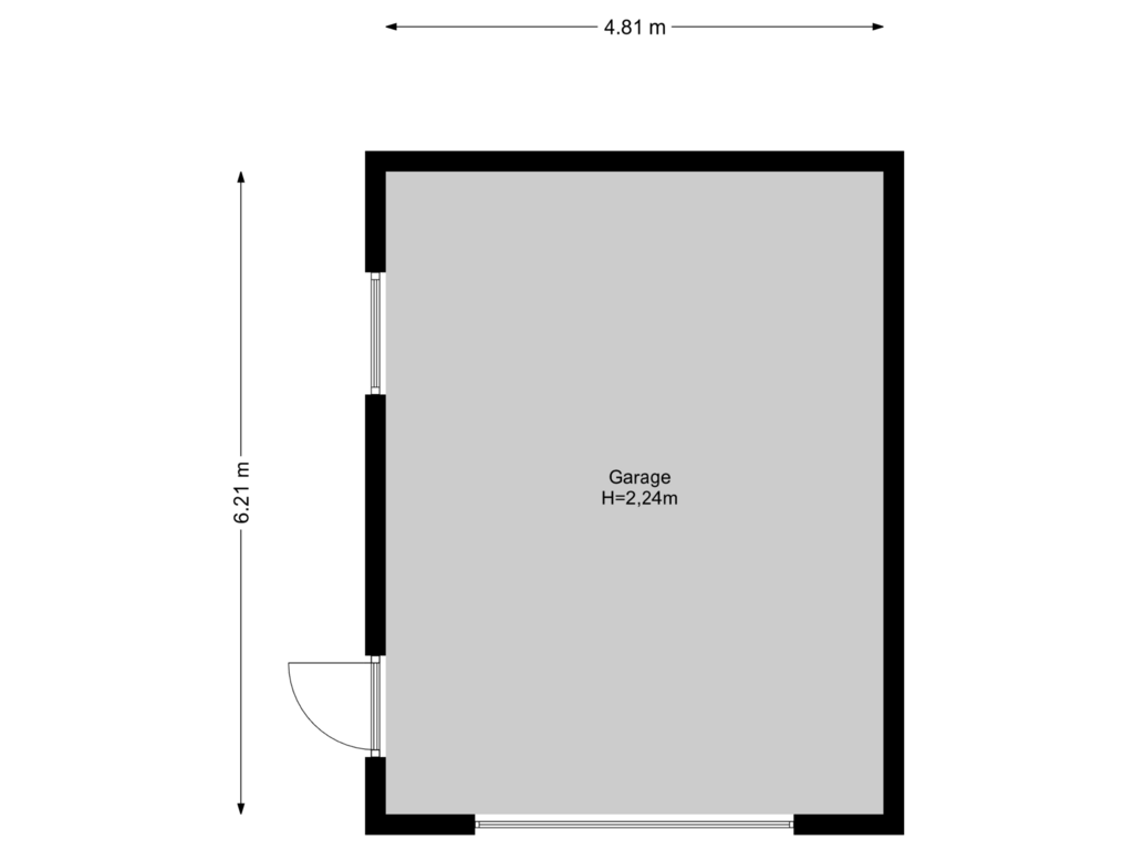 Bekijk plattegrond van Garage van Hein Keverweg 14