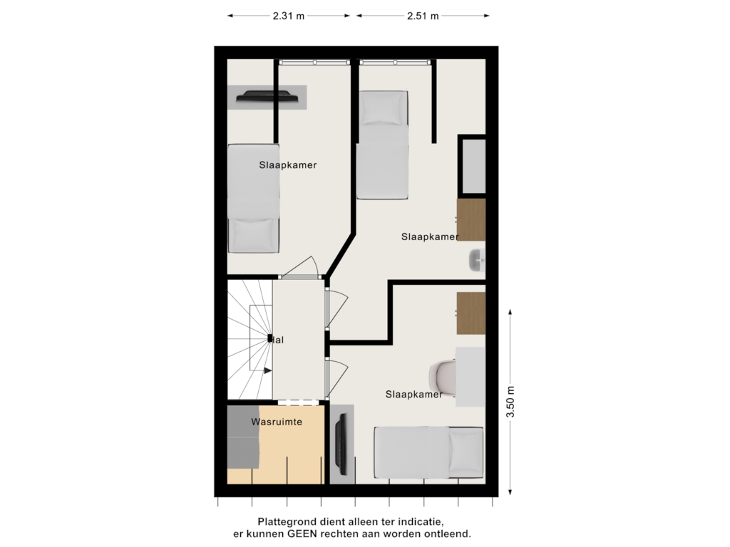 View floorplan of Zolder Etage of Waardenburgdam 7