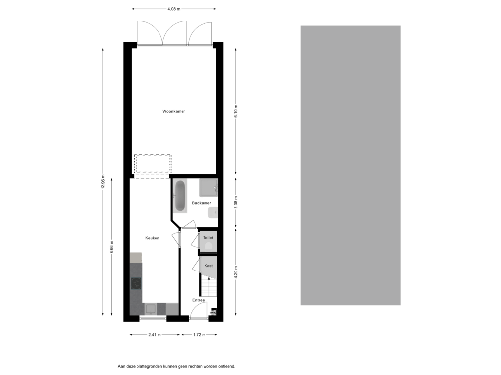 View floorplan of Begane grond of President Steijnstraat 96