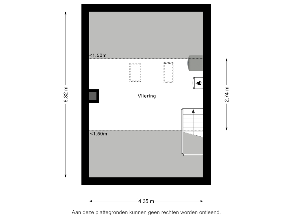 View floorplan of Tweede verdieping of President Steijnstraat 96