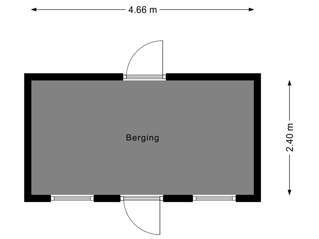 View floorplan of Berging of President Steijnstraat 96