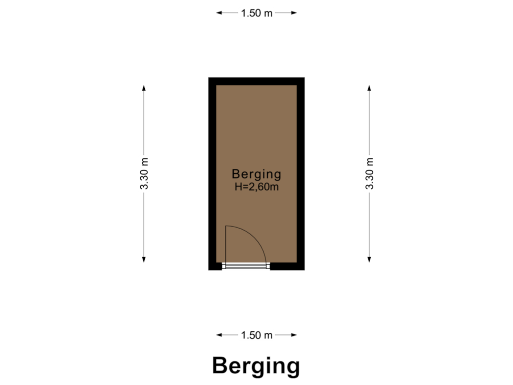 View floorplan of Berging of Blekerij 70-A