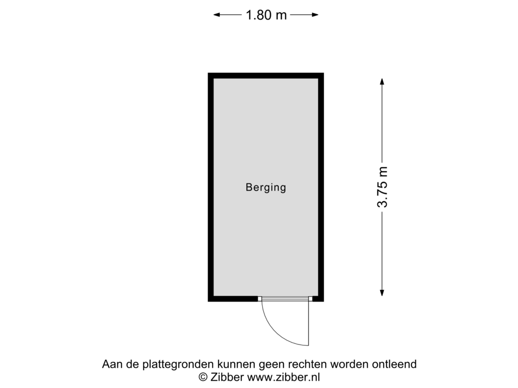 View floorplan of Berging of Noordse Bosje 10