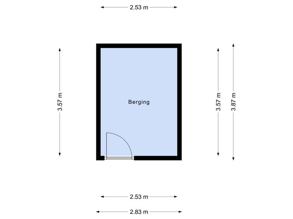 Bekijk plattegrond van Berging van Gasstraat 11-A