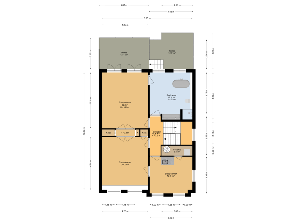 Bekijk plattegrond van 1e verdieping van Noordersingel 76