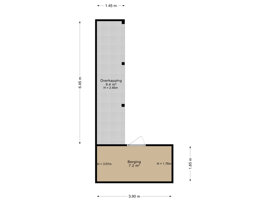 Bekijk plattegrond van Berging van Noordersingel 76