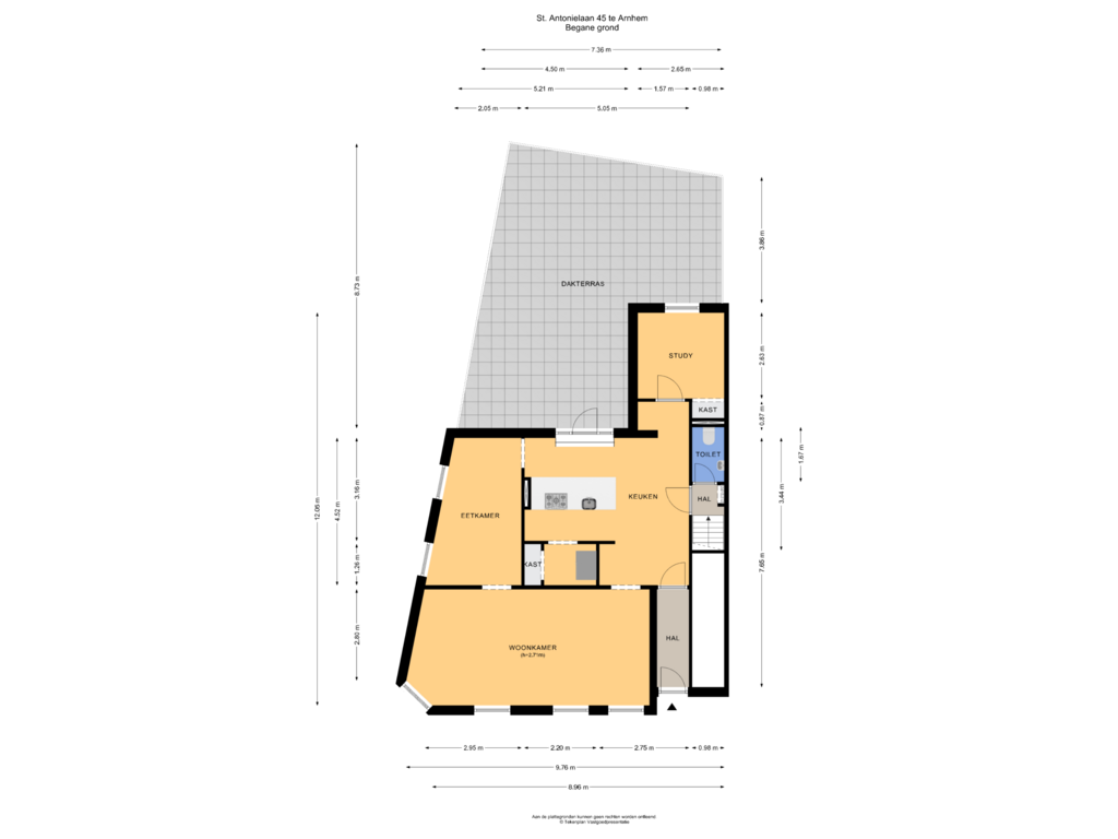 Bekijk plattegrond van Begane grond van St. Antonielaan 45