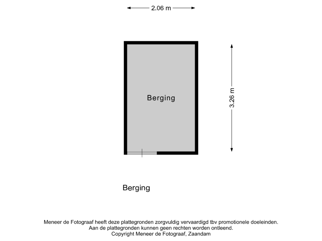 Bekijk plattegrond van Berging van Benedenland 6