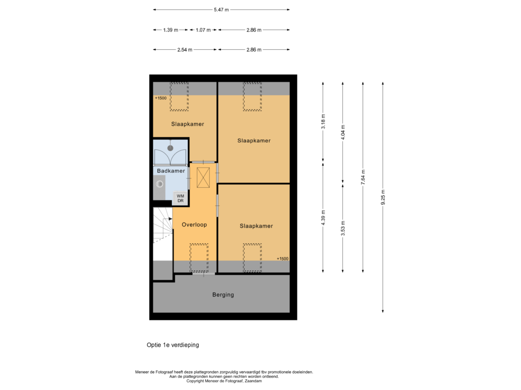 Bekijk plattegrond van Optie 2e verdieping van Benedenland 6