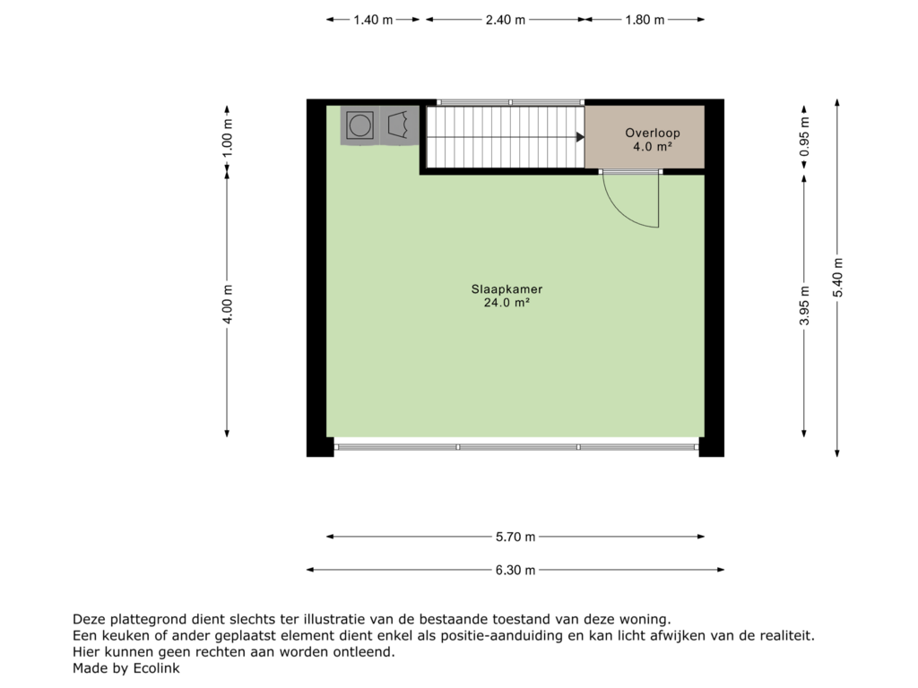 View floorplan of 2e verdieping / zolder of Frankenlaan 63