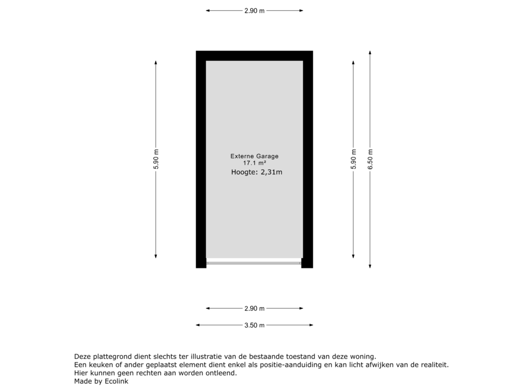 View floorplan of Externe Garage of Frankenlaan 63