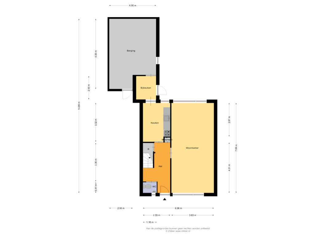 View floorplan of Begane Grond of Iikmoune 9