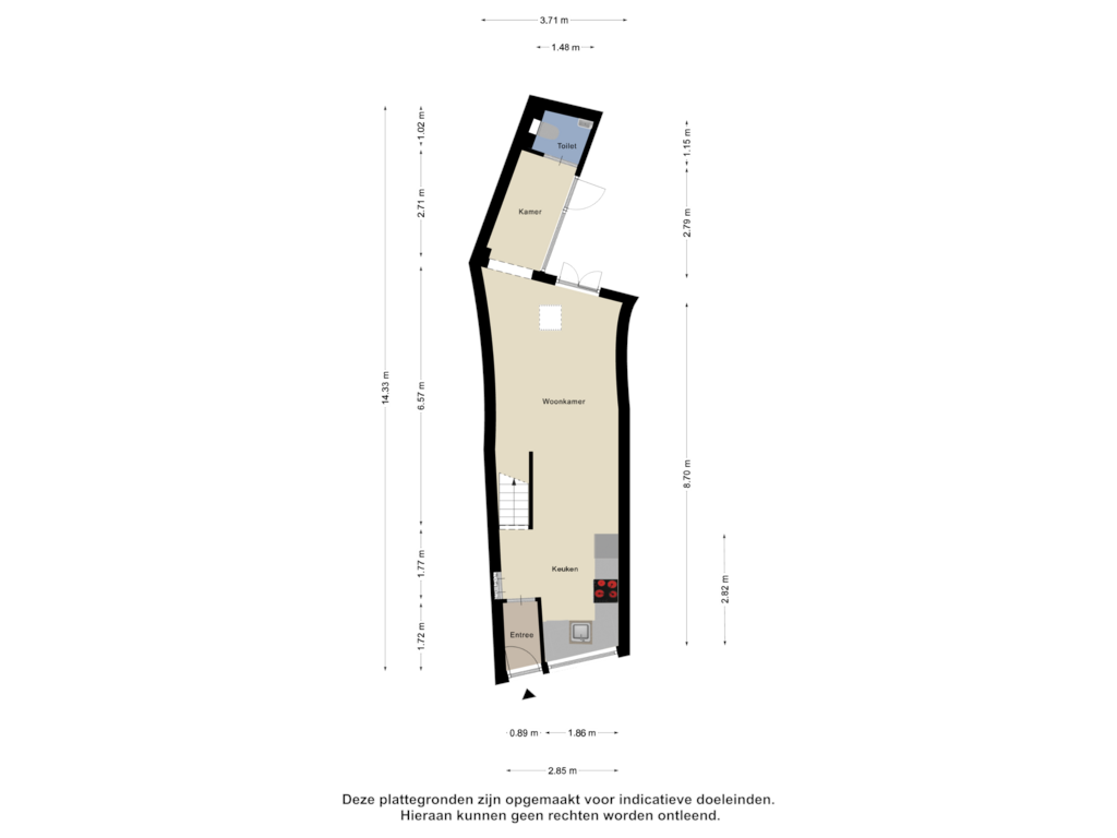 Bekijk plattegrond van Begane Grond van Catharinastraat 38