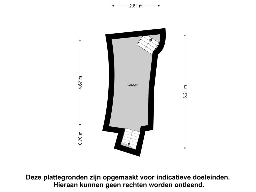 Bekijk plattegrond van Kelder van Catharinastraat 38