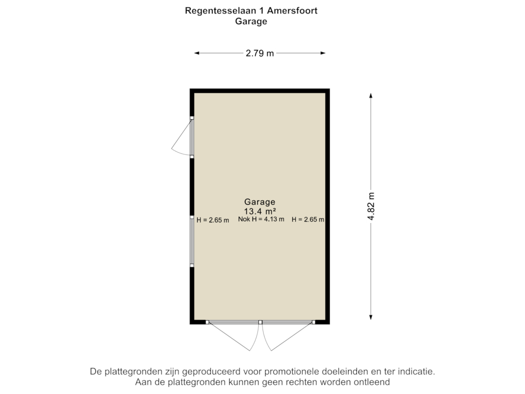 View floorplan of Garage of Regentesselaan 1