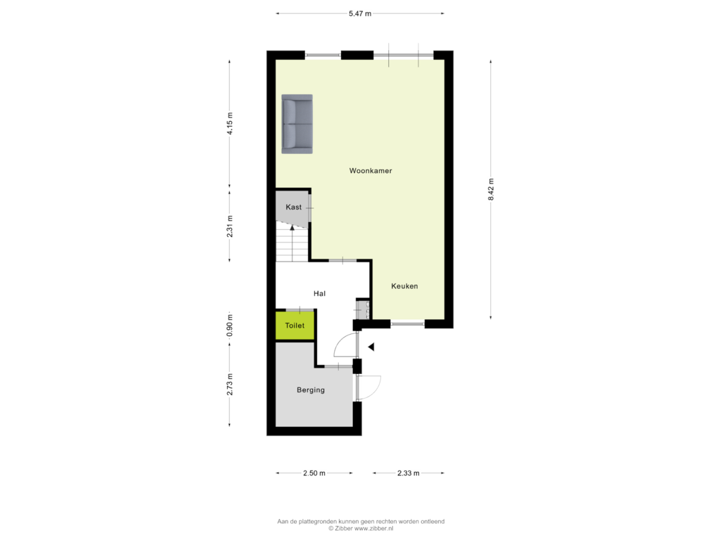 View floorplan of Begane grond of Gerstdreef 7