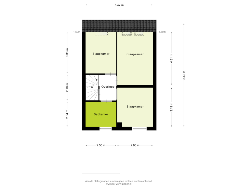 View floorplan of Eerste verdieping of Gerstdreef 7