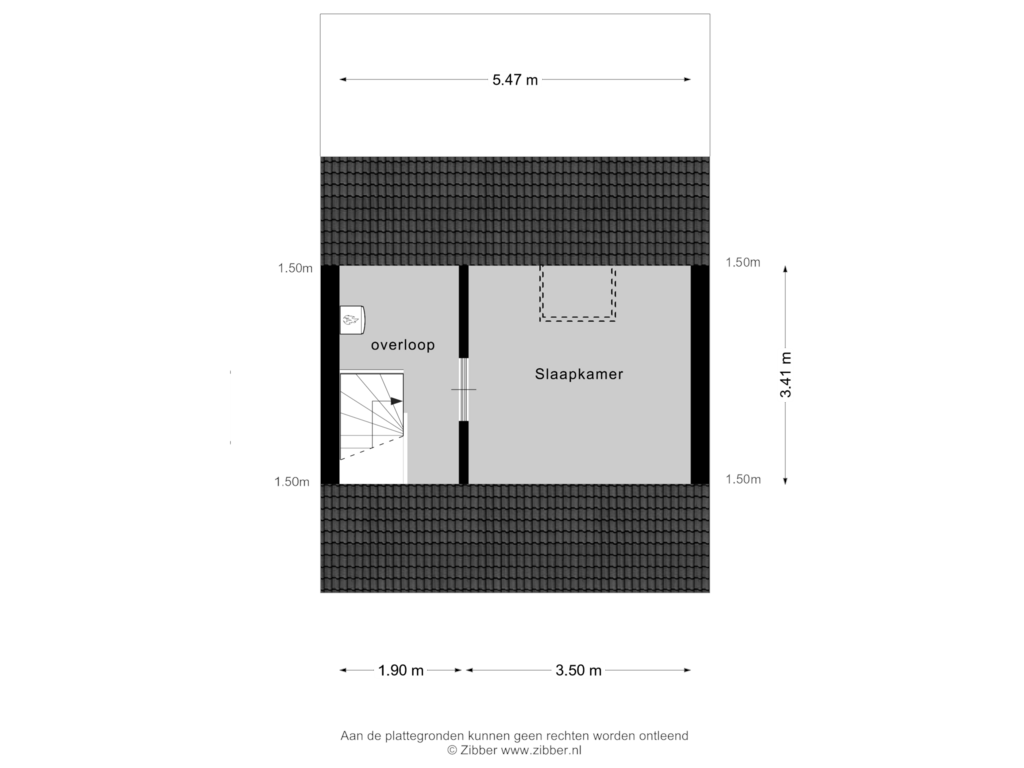 View floorplan of Tweede verdieping of Gerstdreef 7