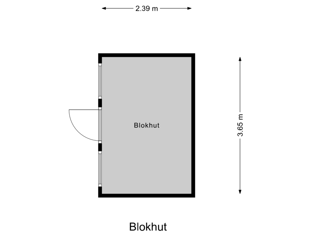 Bekijk plattegrond van Blokhut van Park Oase 16