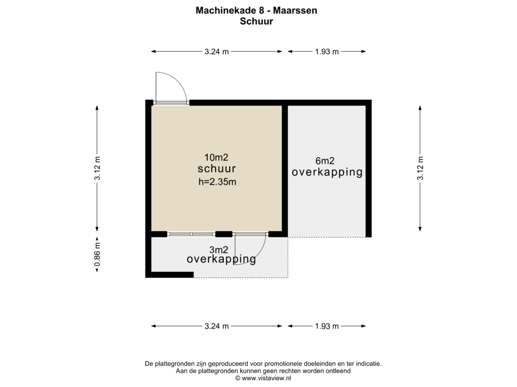 Bekijk plattegrond van SCHUUR van Machinekade 8