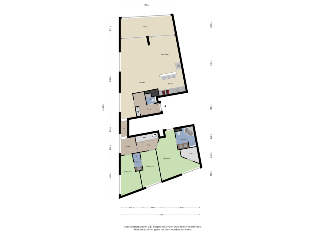 View floorplan of Appartement of Wijnbrugstraat 367