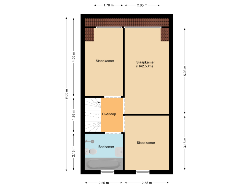 View floorplan of Floor 1 of Bazillehof 34