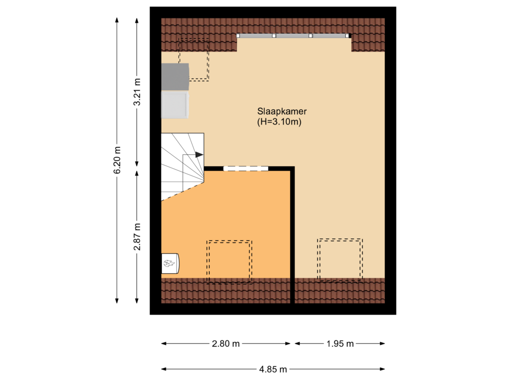 View floorplan of Floor 2 of Bazillehof 34