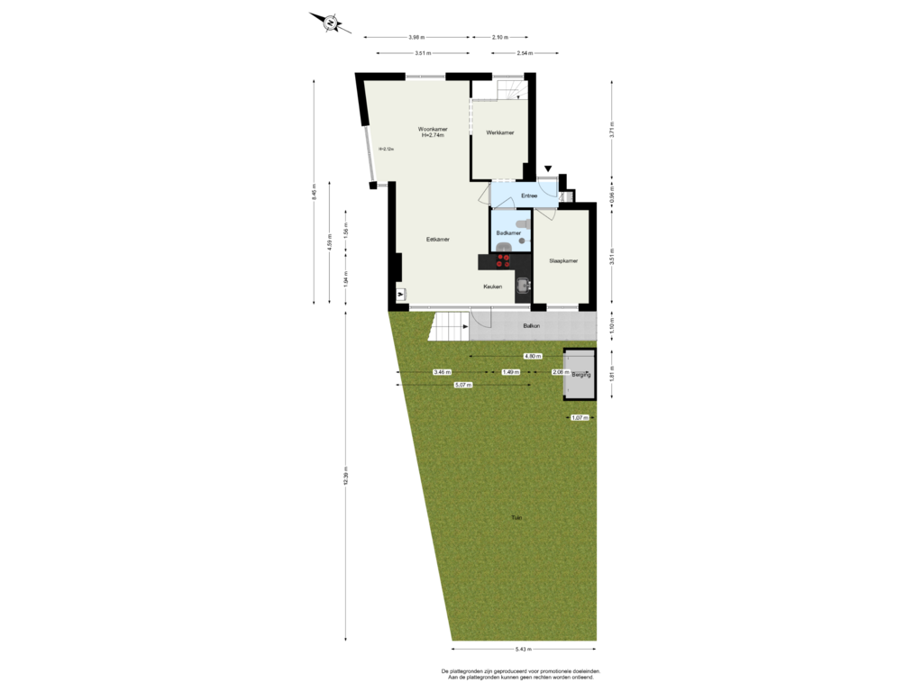 Bekijk plattegrond van Begane Grond Tuin van Goereesestraat 11-A