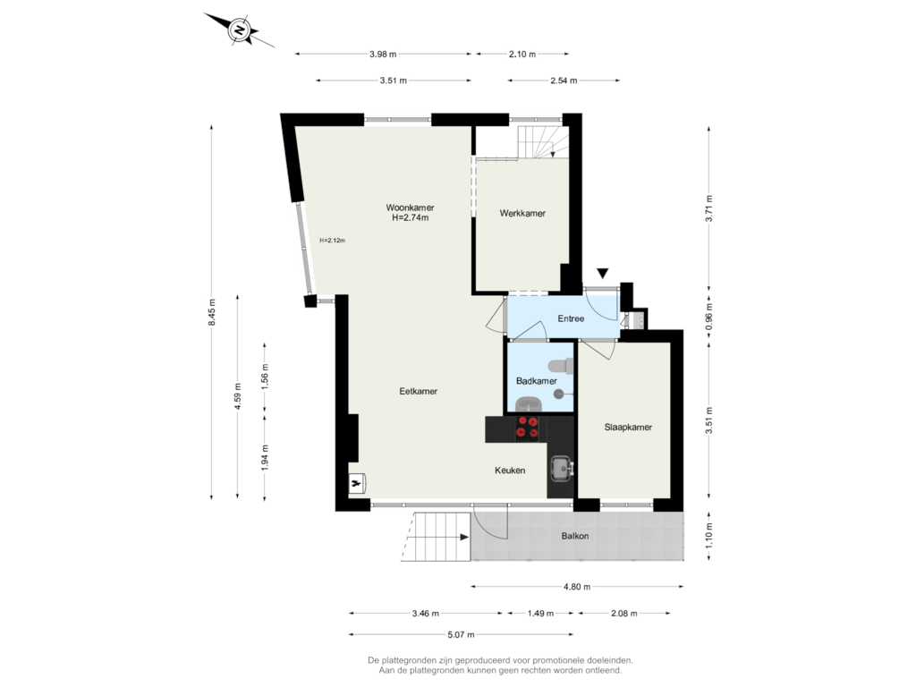 Bekijk plattegrond van Begane Grond van Goereesestraat 11-A