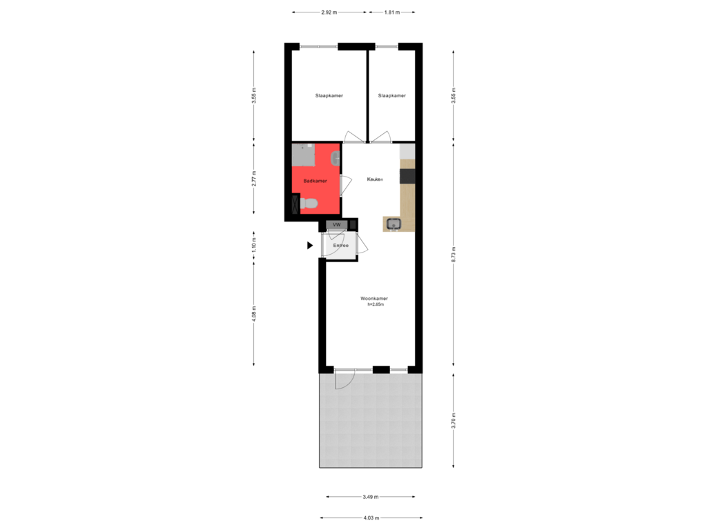 Bekijk plattegrond van Begane Grond van J.G. Waltherhof 109