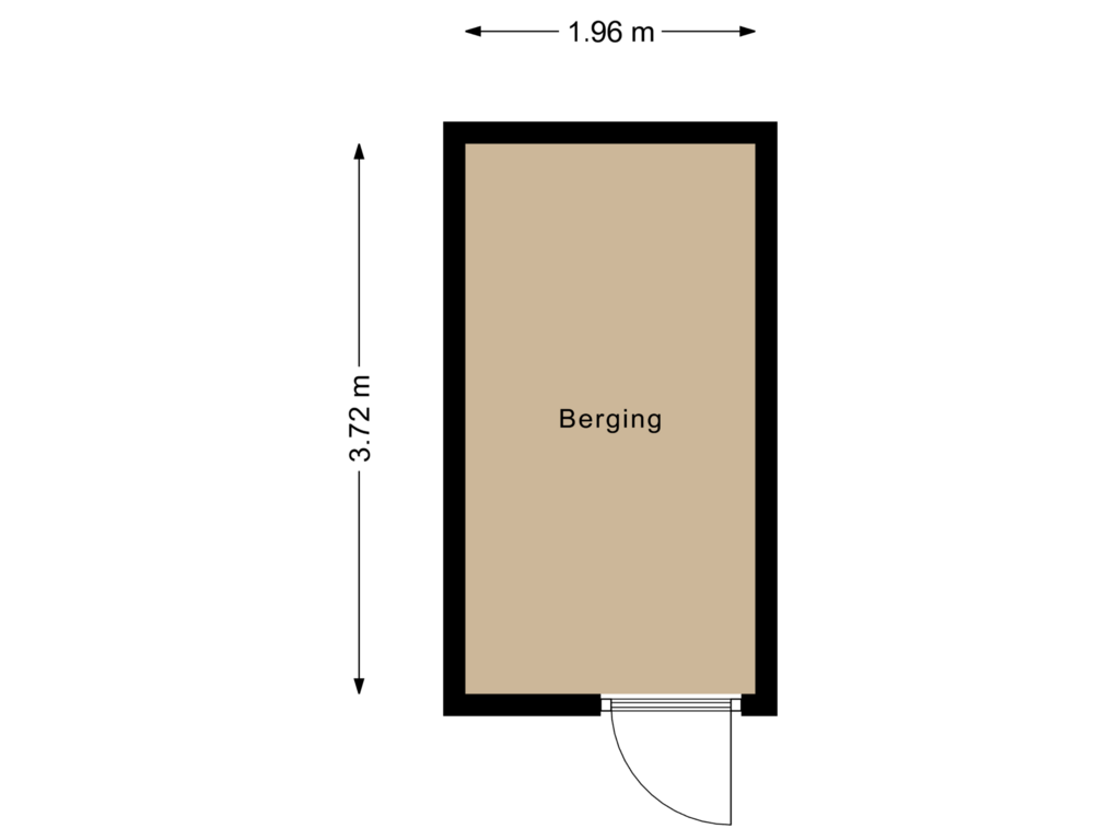 Bekijk plattegrond van Berging van Dorpsstraat 28