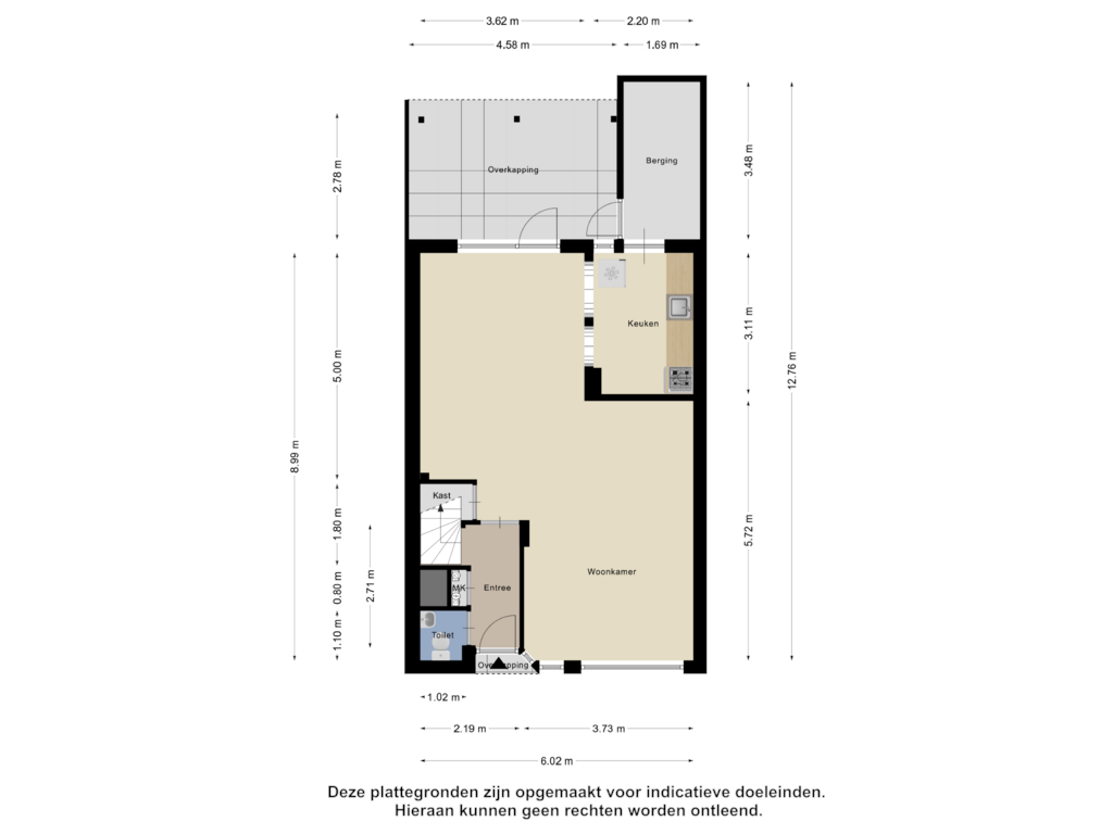 View floorplan of Begane Grond of Korenbloemstraat 12