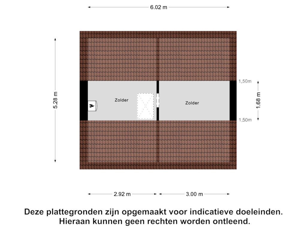 View floorplan of Zolder of Korenbloemstraat 12