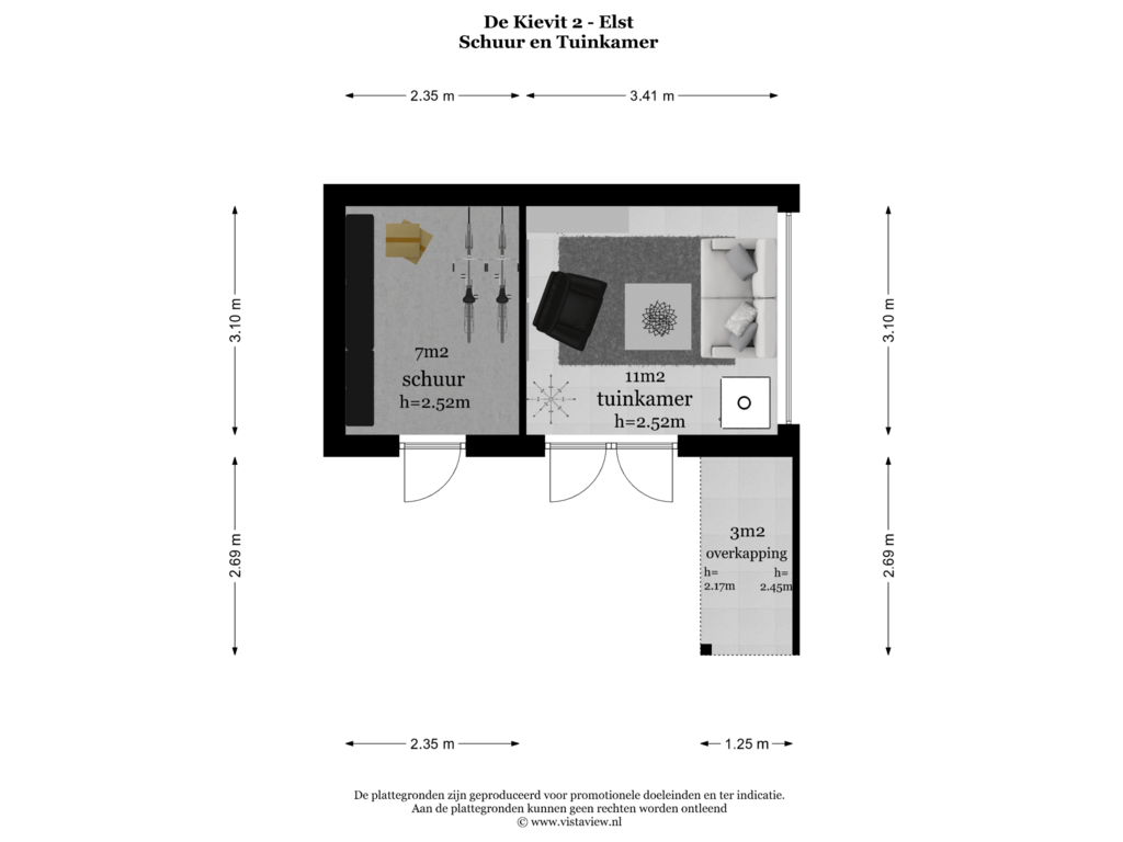 Bekijk plattegrond van SCHUUR van De Kievit 2