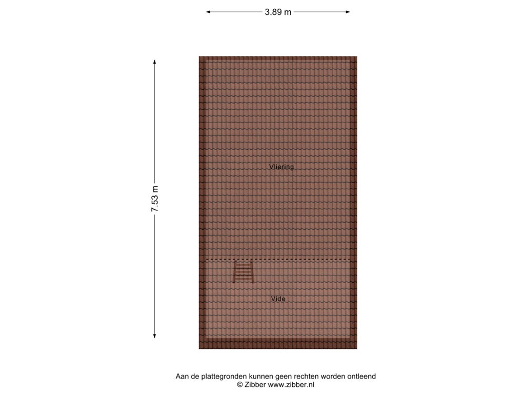 View floorplan of Zolder of Julianastraat 58