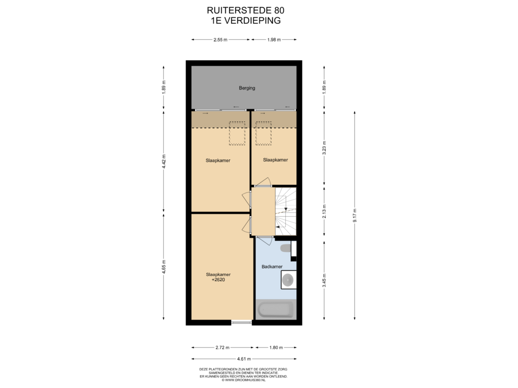 View floorplan of 1E Verdieping of Ruiterstede 80