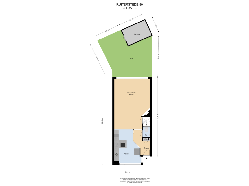 View floorplan of Situatie of Ruiterstede 80