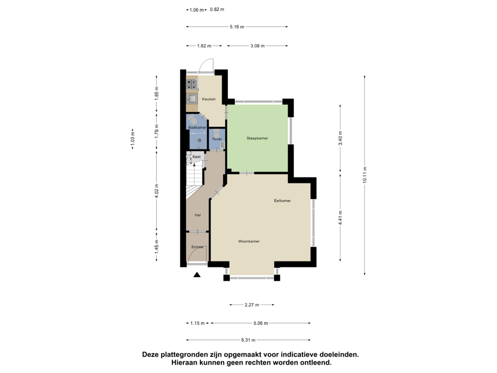 Bekijk plattegrond van Begane Grond van Prins Bernhardstraat 35