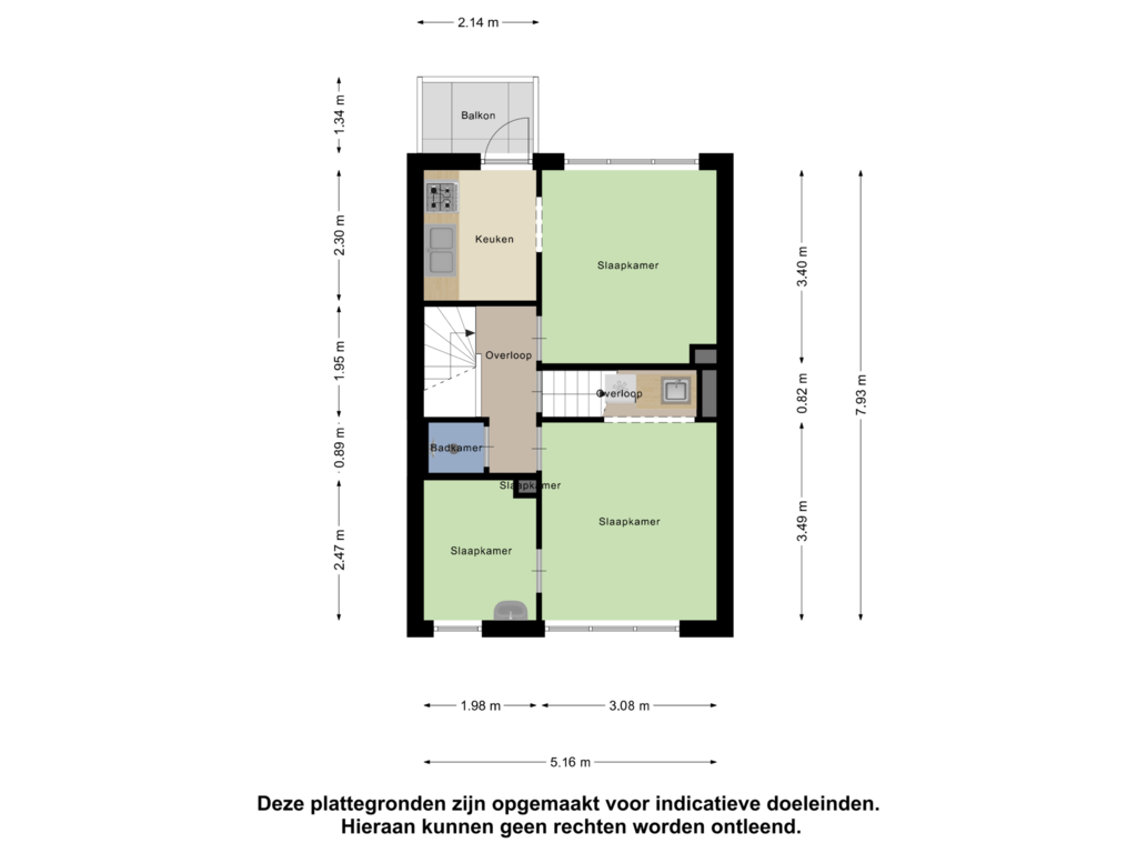 Bekijk plattegrond van Eerste verdieping van Prins Bernhardstraat 35