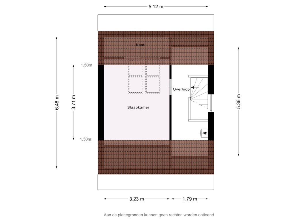 Bekijk plattegrond van Tweede Verdieping van Oomskinderenstraat 3