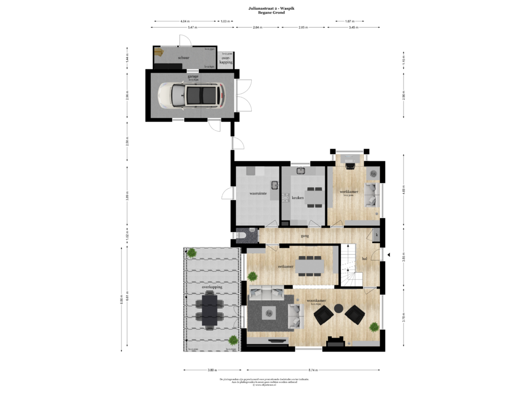 Bekijk plattegrond van Begane Grond van Julianastraat 2