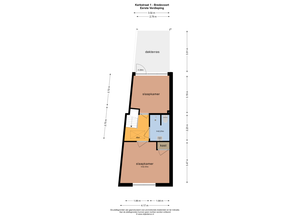 Bekijk plattegrond van EERSTE VERDIEPING van Kerkstraat 1