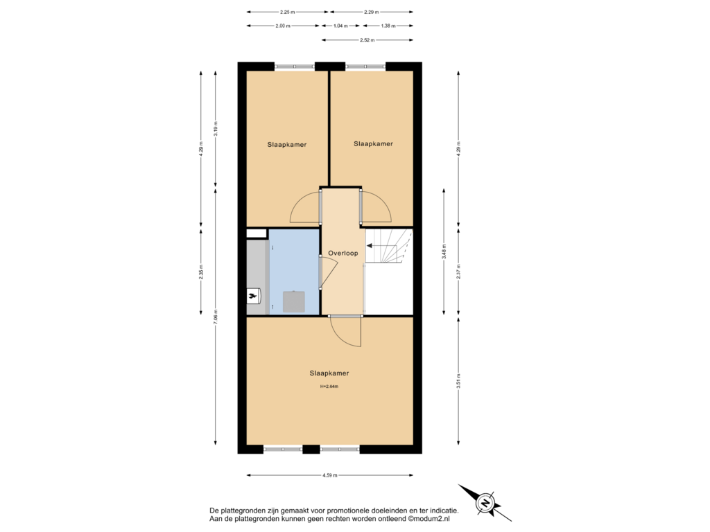 View floorplan of 2e Verdieping of Wolterbeekstraat 28