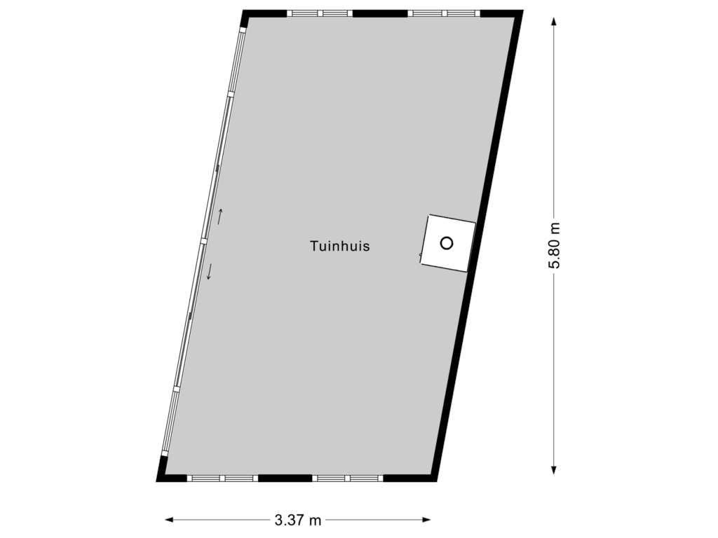 Bekijk plattegrond van Tuinhuis van Nijnselseweg 30