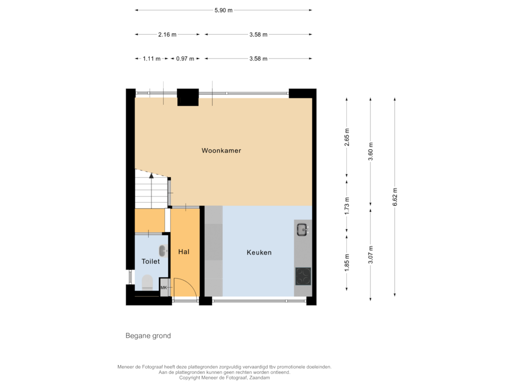 View floorplan of Begane grond of Schulpweg 43