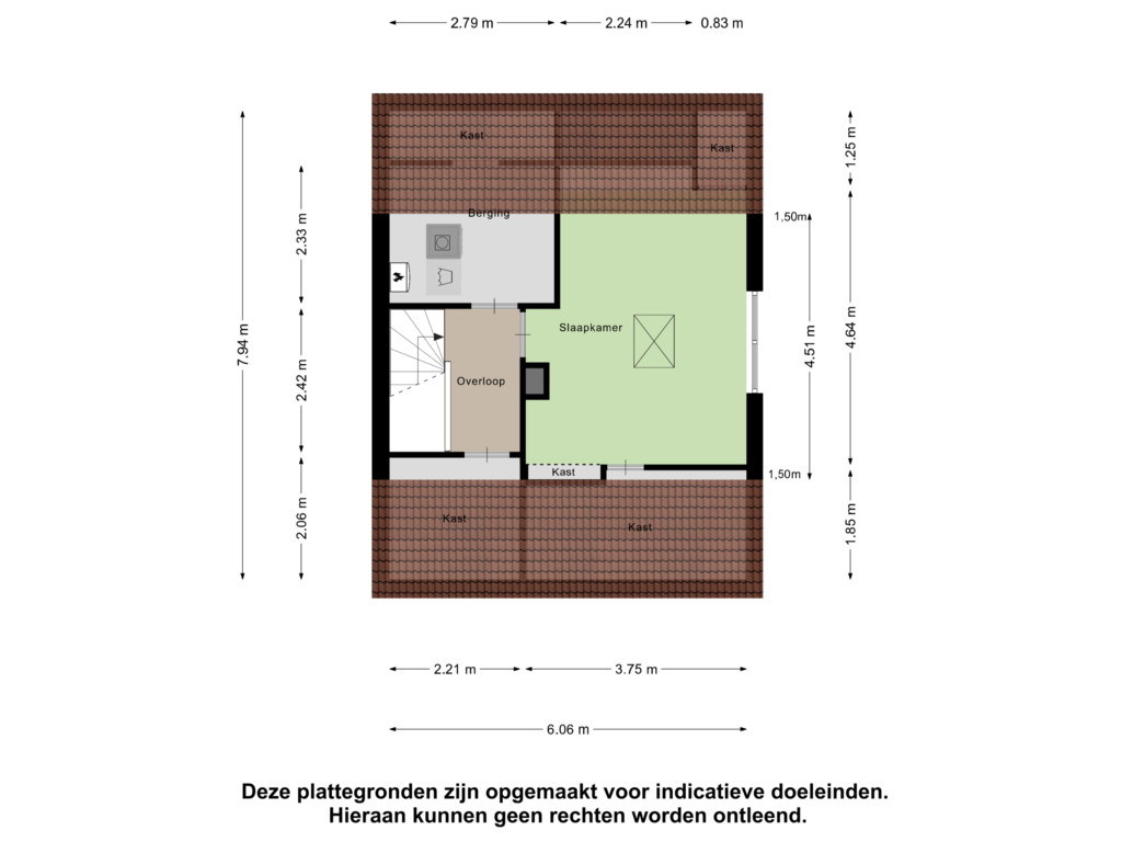 Bekijk plattegrond van Tweede Verdieping van Botterstraat 10