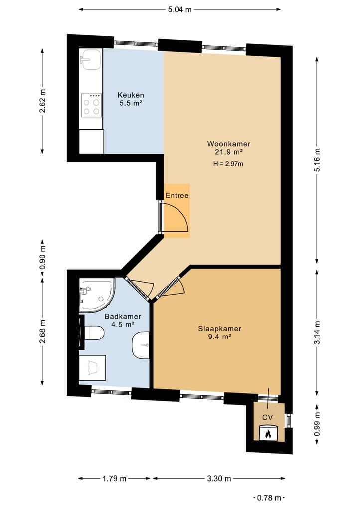Foto 26 van Lange Lauwerstraat 34-A