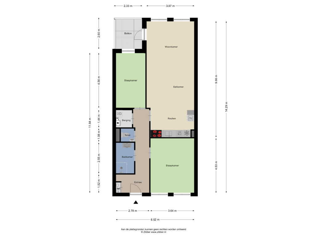 Bekijk plattegrond van Appartement van Emmastraat 5-H