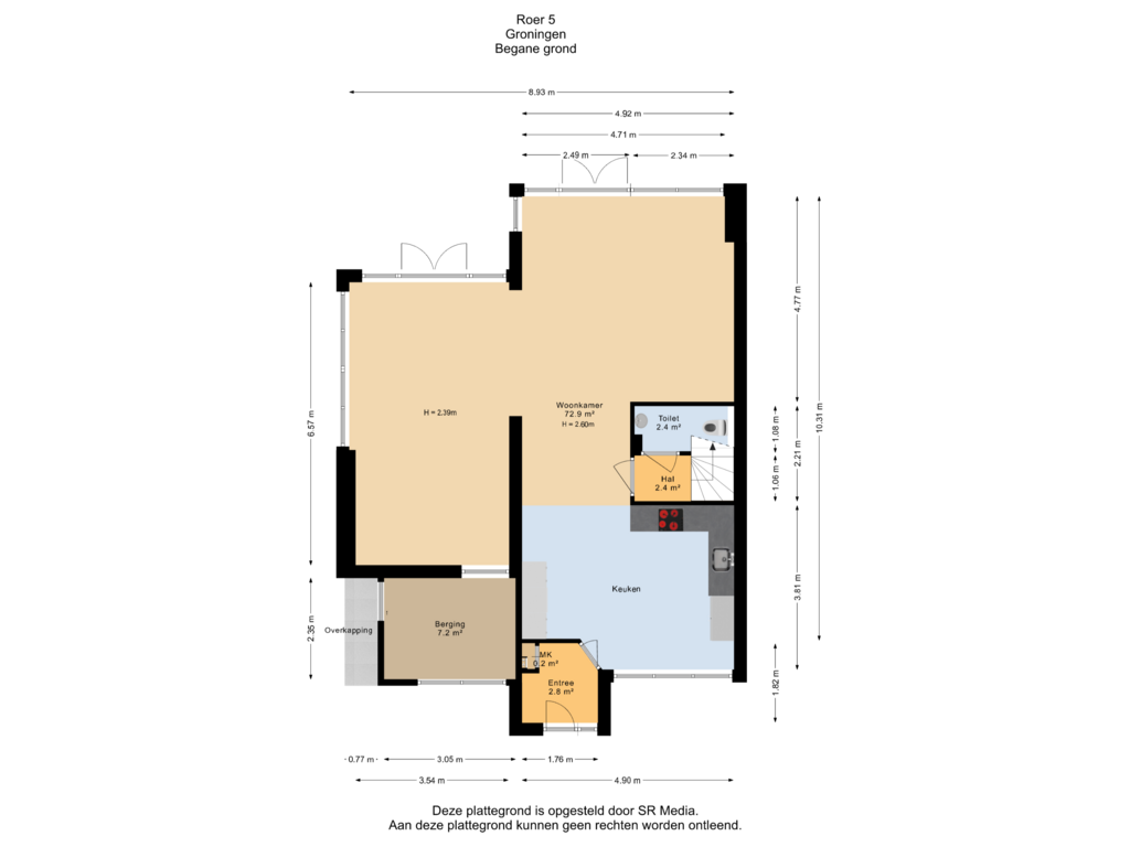 Bekijk plattegrond van Begane grond van Roer 5